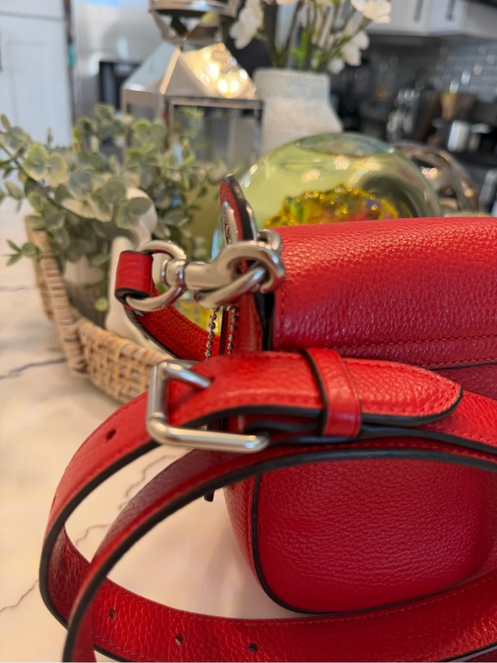 ❤️ Beautiful Red Coach Leather Bag ❤️